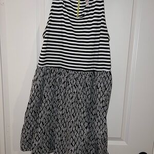 Xhilaration Black and White Striped Dress